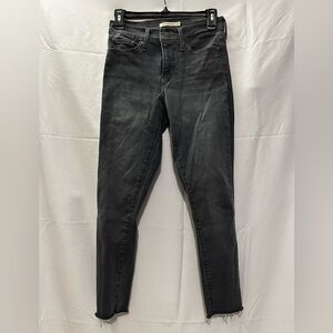 Levi Strauss faded black skinny jeans